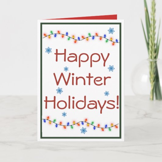 Het Wenskaart van het Vakantie van de winter Kaart (Voorkant)