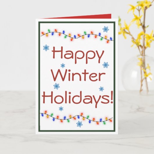 Het Wenskaart van het Vakantie van de winter Kaart (Gele Bloem)