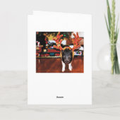 Het Wenskaart van het Varken van Kerstmis Feestdagen Kaart (Achterkant)