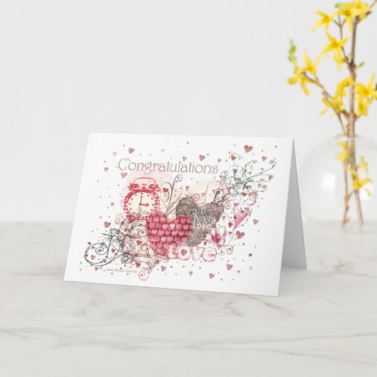 Het Wenskaart van het verloving, van het Huwelijk Kaart (Gele Bloem)