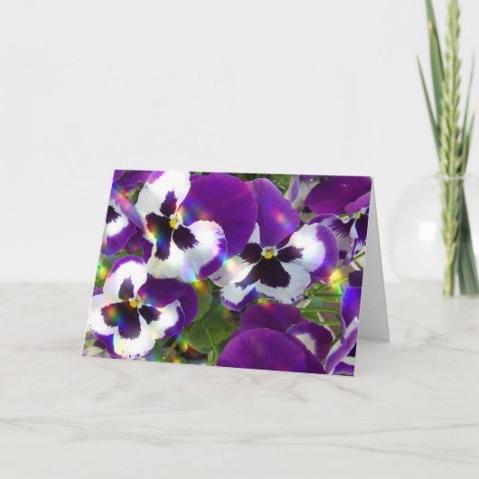 Het Wenskaart van het viooltje Kaart (Voorkant)