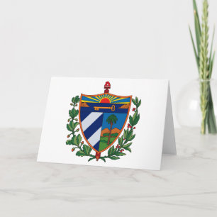 Het Wenskaart van het Wapenschild van Cuba Kaart