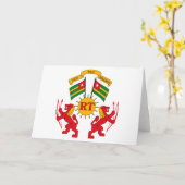 Het Wenskaart van het Wapenschild van Togo Kaart (Gele Bloem)