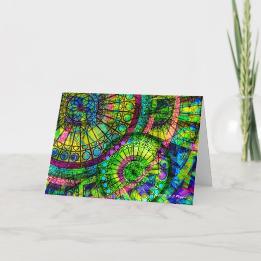 Het wenskaart van het "wiel van Fortuin" Kaart (Voorkant)