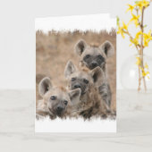 Het Wenskaart van hyena's Kaart (Gele Bloem)
