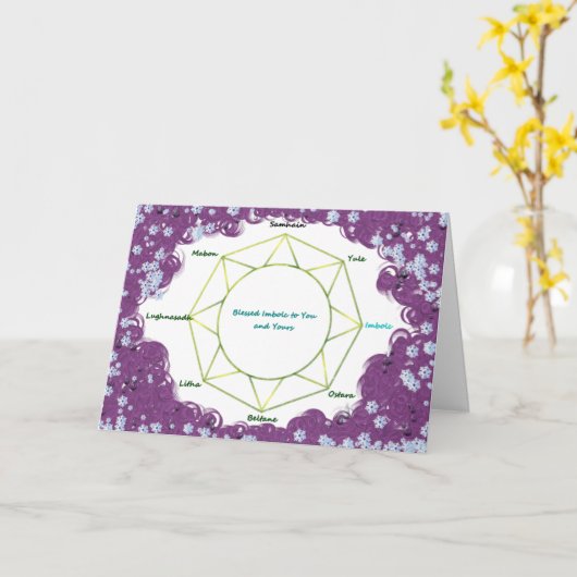 Het Wenskaart van Imbolc Kaart (Gele Bloem)
