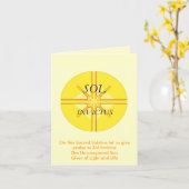 Het Wenskaart van Invictus van de sol Kaart (Gele Bloem)