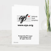 Het Wenskaart van Invierno van het concerto Kaart (Achterkant)