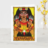 Het Wenskaart van Itzpapalotl Kaart (Gele Bloem)