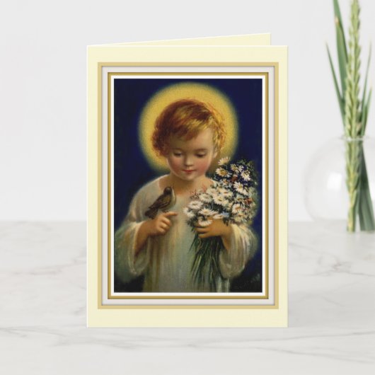 Het Wenskaart van Jesus van Baby 0015 Feestdagen Kaart (Voorkant)