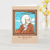 Het Wenskaart van "Johann Sebastian Bach" Kaart (Gele Bloem)