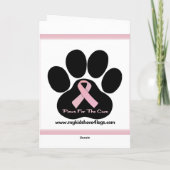 Het Wenskaart van Kanker van de Borst van de Kaart (Achterkant)