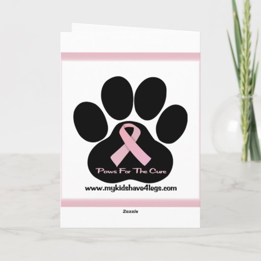 Het Wenskaart van Kanker van de Borst van de Kaart (Achterkant)