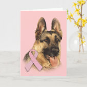 Het Wenskaart van Kanker van de Borst van de Kaart (Gele Bloem)