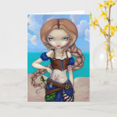 Het Wenskaart van "kapitein Molly Morgan" Kaart (Gele Bloem)