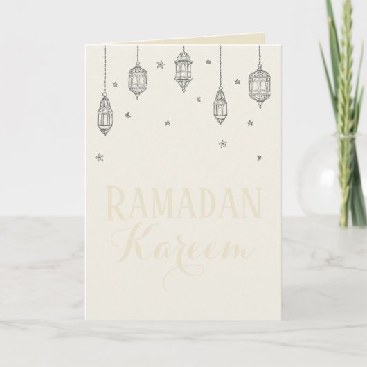 Het Wenskaart van Kareem van de Ramadan, giftkaart Kaart (Voorkant)