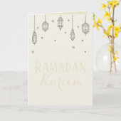 Het Wenskaart van Kareem van de Ramadan, giftkaart Kaart (Gele Bloem)