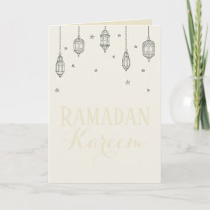 Het Wenskaart van Kareem van de Ramadan, giftkaart Kaart
