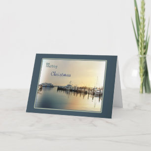 Het Wenskaart van Kerstmis - Boten in de Feestdagen Kaart