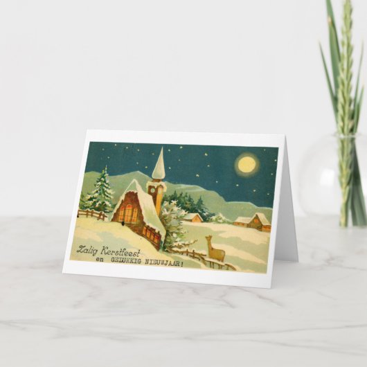 Het Wenskaart van Kerstmis (ca. 1940) Feestdagen Kaart (Voorkant)