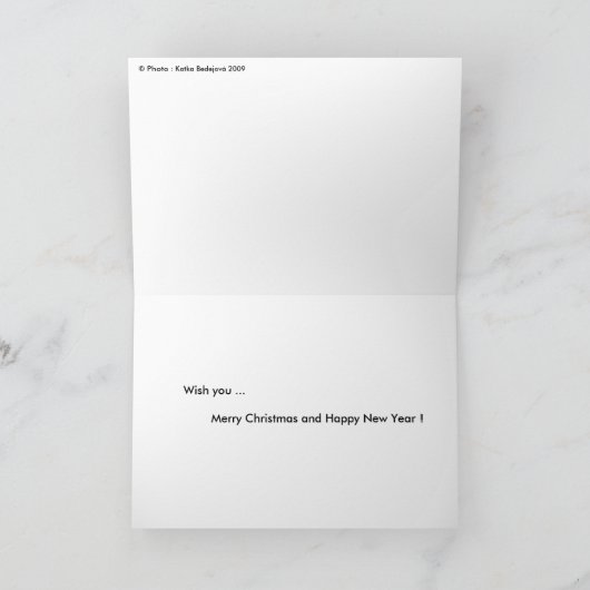 Het Wenskaart van Kerstmis Feestdagen Kaart (Binnen)