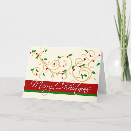 Het Wenskaart van Kerstmis Feestdagen Kaart (Voorkant)