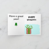 Het wenskaart van Kerstmis Feestdagen Kaart (Binnen)