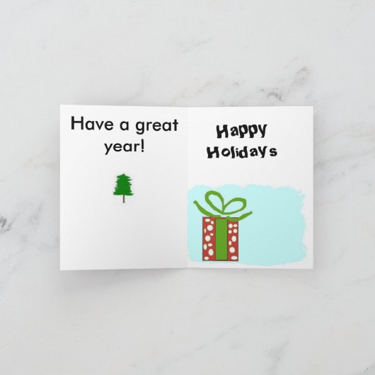 Het wenskaart van Kerstmis Feestdagen Kaart (Binnen)