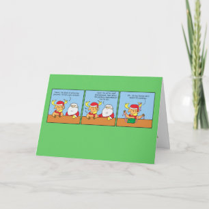 Het Wenskaart van Kerstmis met Grappig Feestdagen Kaart