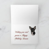 Het Wenskaart van Kerstmis van Chihuahua Feestdagen Kaart (Binnen)