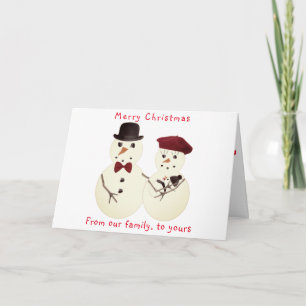 Het wenskaart van Kerstmis van de familie Feestdagen Kaart