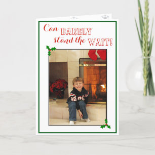 Het Wenskaart van Kerstmis van de Foto van de Feestdagen Kaart