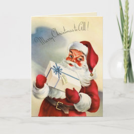 Het Wenskaart van Kerstmis van de Kerstman Feestdagen Kaart