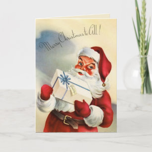 Het Wenskaart van Kerstmis van de Kerstman Feestdagen Kaart
