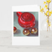 Het Wenskaart van Kerstmis "van de Thee" door Kaart (Gele Bloem)