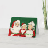 Het Wenskaart van Kerstmis van Drie van ons Feestdagen Kaart (Voorkant)