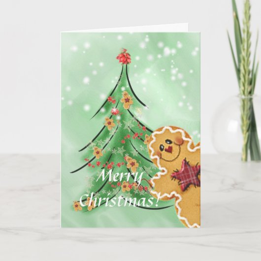 Het Wenskaart van Kerstmis van het Man van de Feestdagen Kaart (Voorkant)