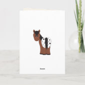 Het Wenskaart van Kerstmis van het Paard van het Feestdagen Kaart (Achterkant)