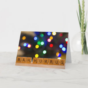 Het Wenskaart van Kerstmis van Humbug van Bah Feestdagen Kaart
