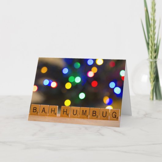 Het Wenskaart van Kerstmis van Humbug van Bah Feestdagen Kaart (Voorkant)