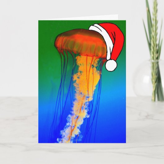 Het Wenskaart van Kerstmis van kwallen Feestdagen Kaart (Voorkant)