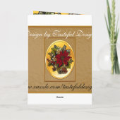 Het Wenskaart van Kerstmis van poinsettia Feestdagen Kaart (Achterkant)