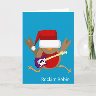 Het Wenskaart van Kerstmis van "Rockin" Robin Feestdagen Kaart