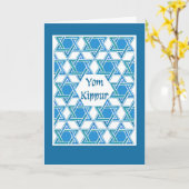 Het Wenskaart van Kippur van Yom - het Patroon van Kaart (Gele Bloem)
