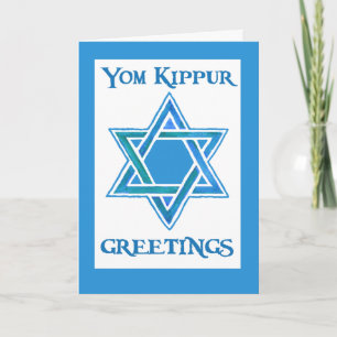 Het Wenskaart van Kippur van Yom - Jodenster Kaart