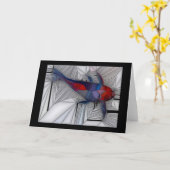 Het Wenskaart van Koi van de Karper (de Stijl van Kaart (Gele Bloem)