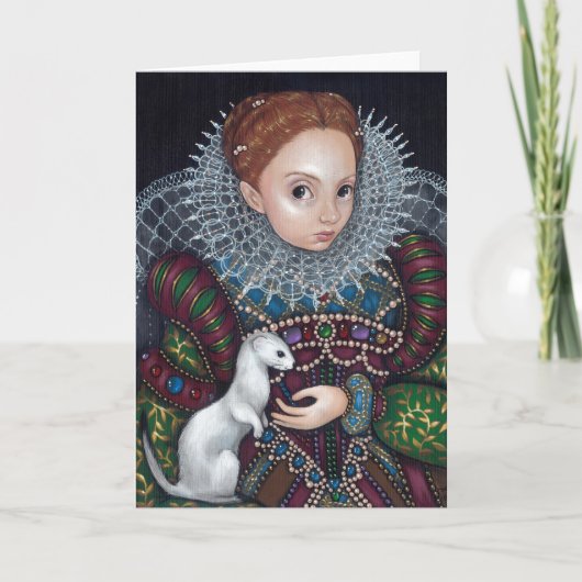 Het Wenskaart van "koningin Elizabeth en van een Kaart (Voorkant)