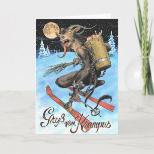 Het Wenskaart van Krampus 2017 Feestdagen Kaart