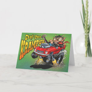 Het Wenskaart van Krampus Feestdagen Kaart