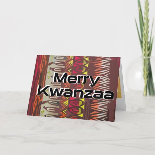 Het Wenskaart van Kwanzaa Feestdagen Kaart (Voorkant)